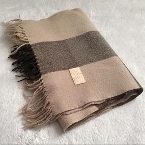 Coach Brown & Cream Plaid Scarf